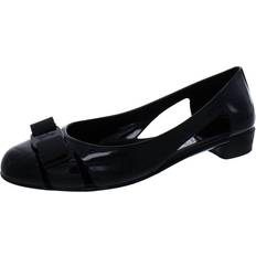 Suede Ballerinas Ferragamo Black Jelly Ballerina Flats 001 NERO