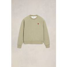 Ami Paris De Coeur Sage Green Crewneck Sweatshirt