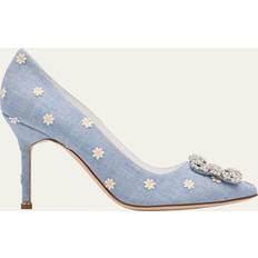 Manolo Blahnik Blue Hangisi Heels IT