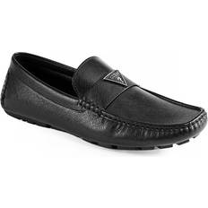 Synthetic Leather Low Shoes Guess Men's Alai Moc Toe Loafers Black