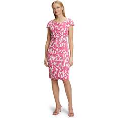 Vera Mont Floral Dress With Short Sleeves Pink