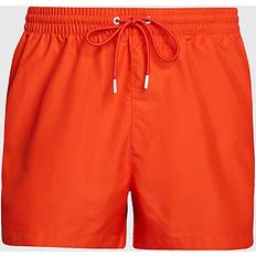 Calvin Klein Orange Swimwear Calvin Klein Short Drawstring Swim Shorts Logo Tape Orange