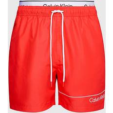 Calvin Klein M Badehosen Calvin Klein Double Waistband Swim Shorts Red