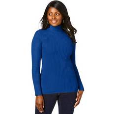 Jessica London Sweaters Jessica London Plus Women's Ribbed Turtleneck Sweater in Dark Sapphire Size 42/44 Sweater 100%