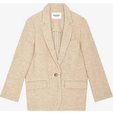 Beige Blazer Graphique Charlyne Coat - Femme - Toffee