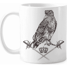 RYWOLT Eagle Crown Animal Baroque Style Pottery Cup