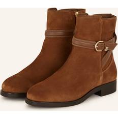 Tommy Hilfiger Elevated Essential Suede Strap Ankle Boots NATURAL COGNAC