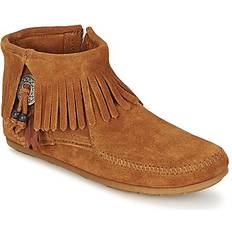 Minnetonka Concho/Feather Side Zip Boot 522 Damen Fashion Halbstiefel & Stiefeletten, Braun Brown 2