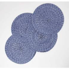 Round Place Mats Homescapes Handwoven Round Place Mat Blue