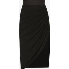 Asymmetrisch Rokken Dolce & Gabbana Asymmetrical Jersey Skirt Black