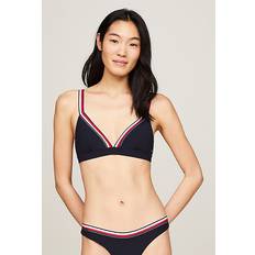 Tommy Hilfiger Global Stripe Padded Triangle Bikini Top DESERT SKY