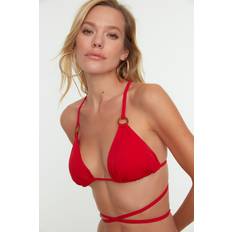 Rot Bikinioberteile Trendyol Collection Rotes Dreieck-accessoire-bikinioberteil für Damen