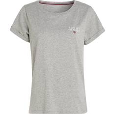 Tommy Hilfiger Mujer Camisetas Tommy Hilfiger Camiseta Original Logo Manga Corta Gris Blanco Mujer - Grey/White