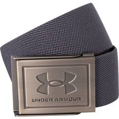 Gray - Men Belts Under Armour Men's UA Drive Stretch Webbing Belt Gray OSFM