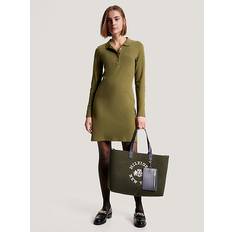 Tommy Hilfiger Green Dresses Tommy Hilfiger 1985 Collection Long Sleeve Polo Dress PUTTING GREEN