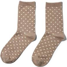 Brown - Women Socks Pieces Glitzer Socken Braun ONE