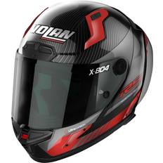 Nolan X-804 RS Ultra Carbon Hot Lap Helmet, black-grey-red, for Men