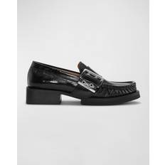 Ganni Loafers Ganni Feminine Buckle Loafers in Black Responsible Recycled Polyester Women's Black