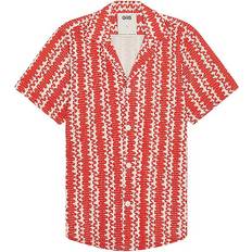 Clothing Oas Scribble Cuba Net Shirt in Red. L, M, XL/1X