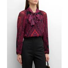 Paisley Tops Kobi Halperin Renee Blouson-sleeve Paisley-print Blouse