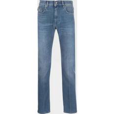 Versace Jeans Versace Slim Fit Jeans med Læderlogo - Blå