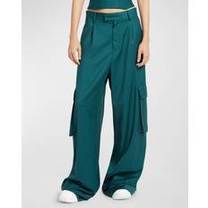 Amiri Hosen Amiri Green Pleated Trousers Rain Forest IT