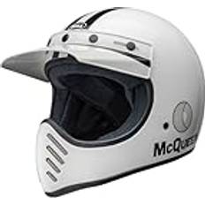 Bell Moto-3 Steve McQueen, Motocrosshelm Weiß/Schwarz