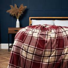 BHS Luxury Warm Check Blankets Grey