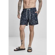 Blau Badehosen Urban Classics Herren Pattern Swim Shorts Badehose, Island AOP