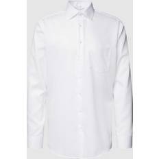 Seidensticker Business Shirt Regular Long Sleeve Kentcollar Uni Mand Langærmede Skjorter Regular Fit hos Magasin White