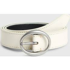 Calvin Klein White Accessories Calvin Klein Jeans Damen Gürtel Classic 2,5 Ledergürtel, Weiß Ivory