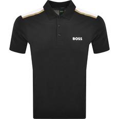 HUGO BOSS Recycled Fabric Polo Shirts HUGO BOSS Men's Paddytech Polo Shirt - Black