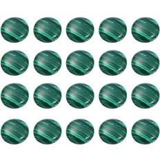 Arts & Crafts HOMEMAXS 20pcs 12MM Malachite Time Sticker Stone Flatbacks Round Glass Patch Supplies for Jewelry Craft Making Green