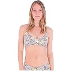 White Bikini Tops Hurley Damen Jungle Cat Bralette Bikinioberteil, Dschungel, Katze