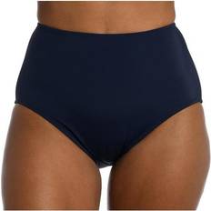 Blue Bikinis Solid Full Pant Bikini Bottom