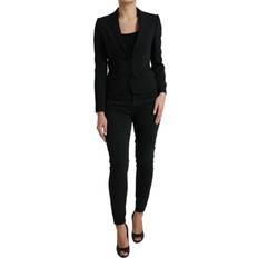 One Size - Woman Blazers Dolce & Gabbana Black Wool Single Breasted Blazer Coat Jacket IT40