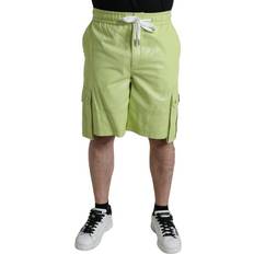 Dolce & Gabbana Light Green Cotton Men Cargo Bermuda Shorts IT54