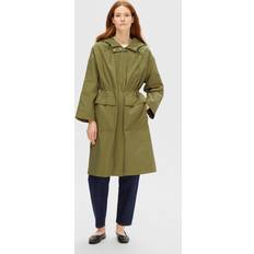 Selected Damen Jacken Selected Kapuzen Parka Gelb