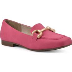 Pink Loafers Cliffs Cliffs by White Mountain Bestow Modern Moc-Toe Loafer Fuchsia Sueded Smooth