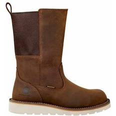 Brown - Women Rain Boots Carhartt Women's 10" Waterproof Wellington Wedge Boots Brown