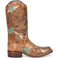 Corral Women Iridescent Collection Western Boot Square Toe Sand 1/2