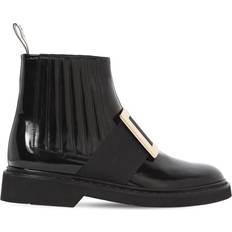 Guld Chelsea boots Roger Vivier Chelsea Viv' Leather Ankle Boots - Black