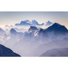 Steel Framed Art Union Rustic Mountains on Sunrise Photograph Framed Art