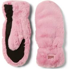 Polyester Mittens UGG Women's Quilted Faux Fur Mittens Rose Quartz