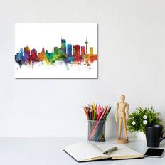 Latitude Run Essen, Germany Skyline Tompsett Framed Art
