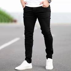 Shein Byxor & Shorts Shein Men Solid Pockets Detail Skinny Jeans