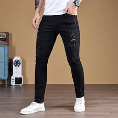 Shein Herren Jeans Shein Men Ripped Frayed Skinny Jeans