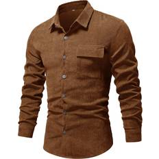 Shein Hemden Shein Men Corduroy Flap Pocket Button Up Shirt