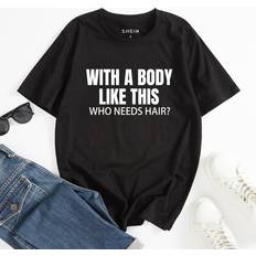 Shein Herr T-shirts Shein Men Slogan Graphic Tee