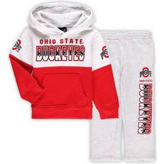 Children's Clothing Outerstuff Preschool Heather Gray/Scarlet Ohio State Buckeyes Playmaker Pullover Hoodie & Pants Set